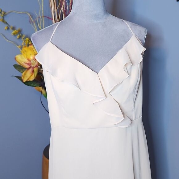 Levkoff Bridesmaid Style #7102 - Chiffon V-neck spaghetti strap gown Sz 22 NWT - Picture 4 of 16